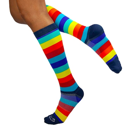 Zayaan Health Chroma Multi Color Compression Socks, PR BLZH-CSSP-V-5MS